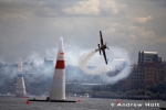 Alexandro Maclean flying an Edge 540 at Red Bull Air Race over River Thames in Docklands and Greenwich, 29 July 2007, London