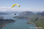 Aerial Photography Paraglider Pilot Above Lake Annecy French Alps France Andrew Holt Aerial Photography Photograph